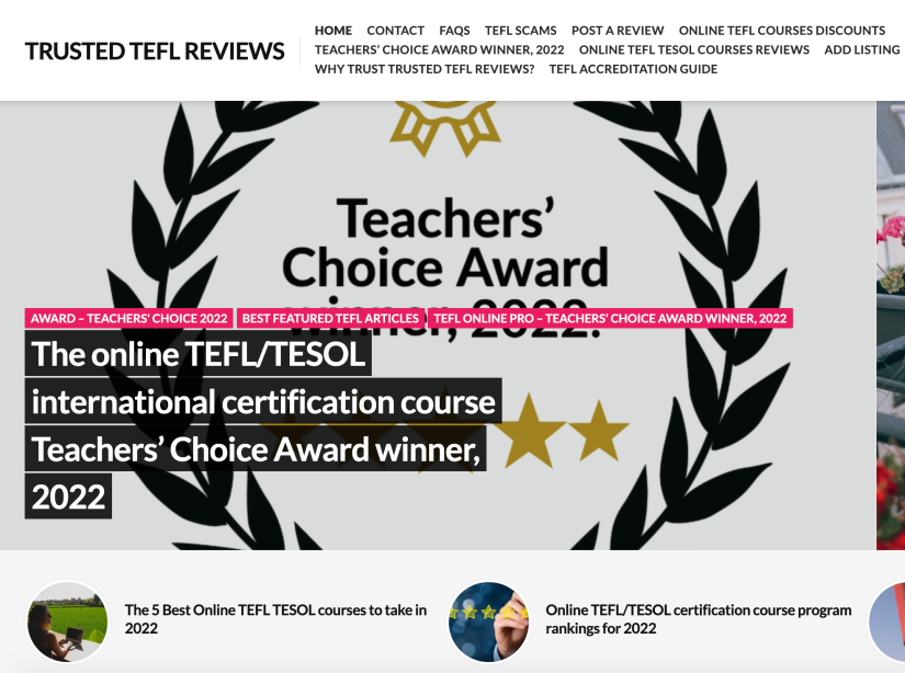 Trusted TEFL Reviews Verified TESOL Course Testimonials | TEFL Online Pro