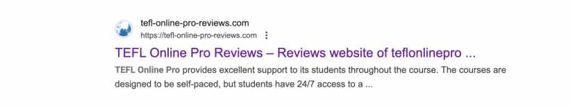 TEFL Online Pro reviews website