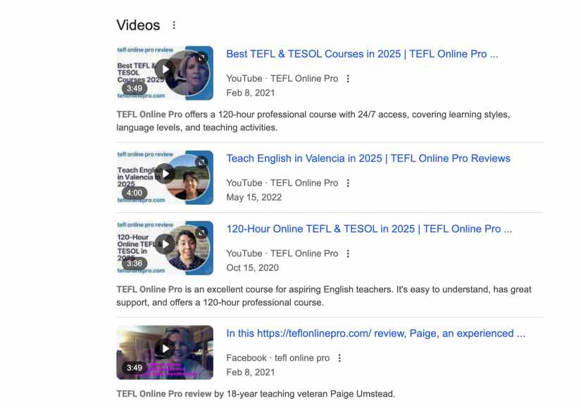 YouTube videos | TEFL Online Pro