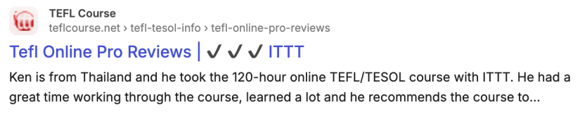 "Tefl Online Pro Reviews" - ITTT Google Ads